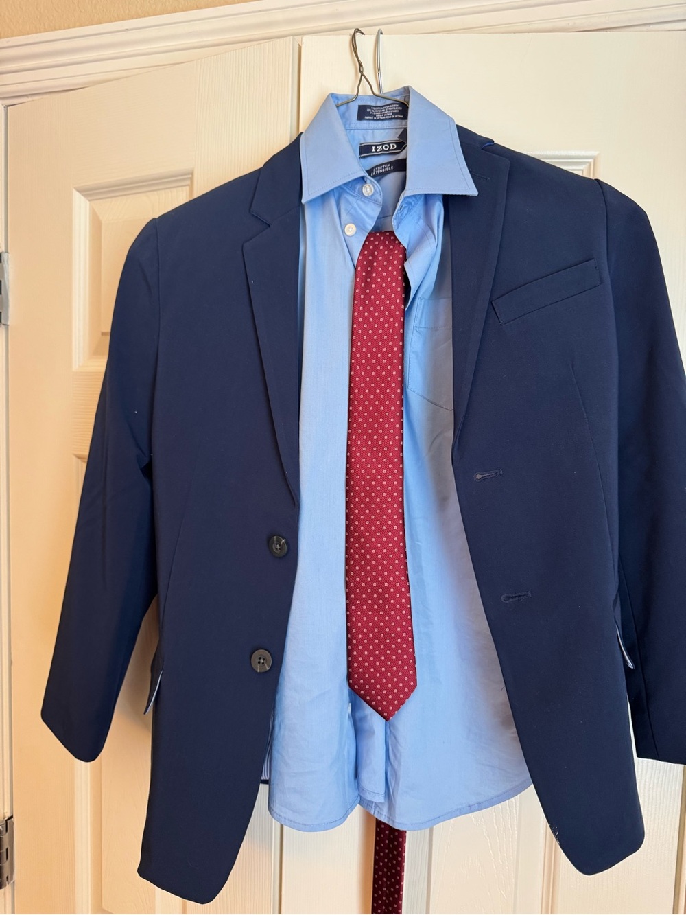 IZOD Light Blue Boys Dress shirt and Navy Blazer